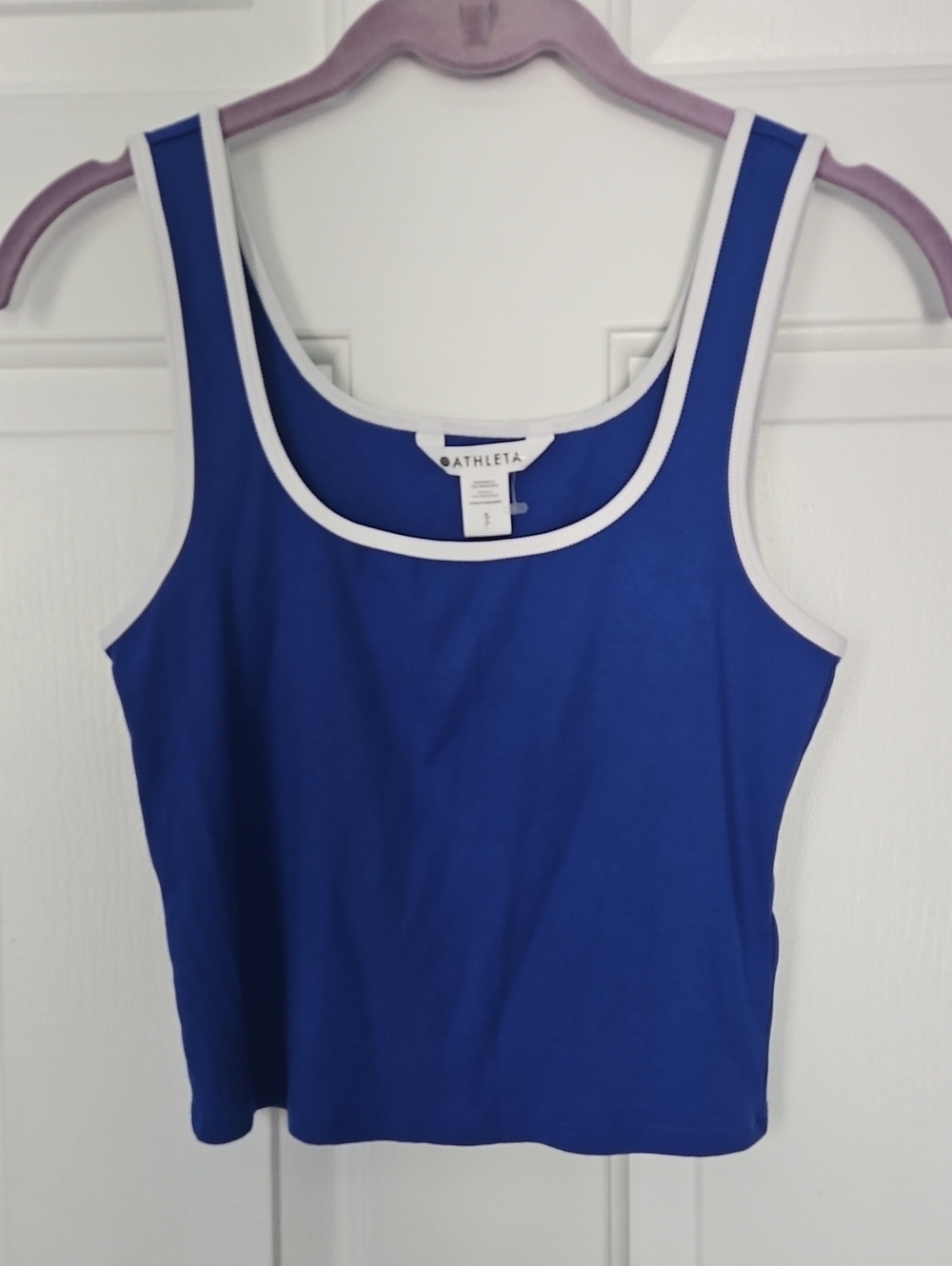 Athleta NWOT Royal Blue Tank with White Trim